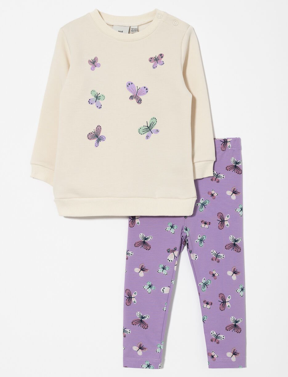 2-piece Butterfly Print Set - Baby Girl