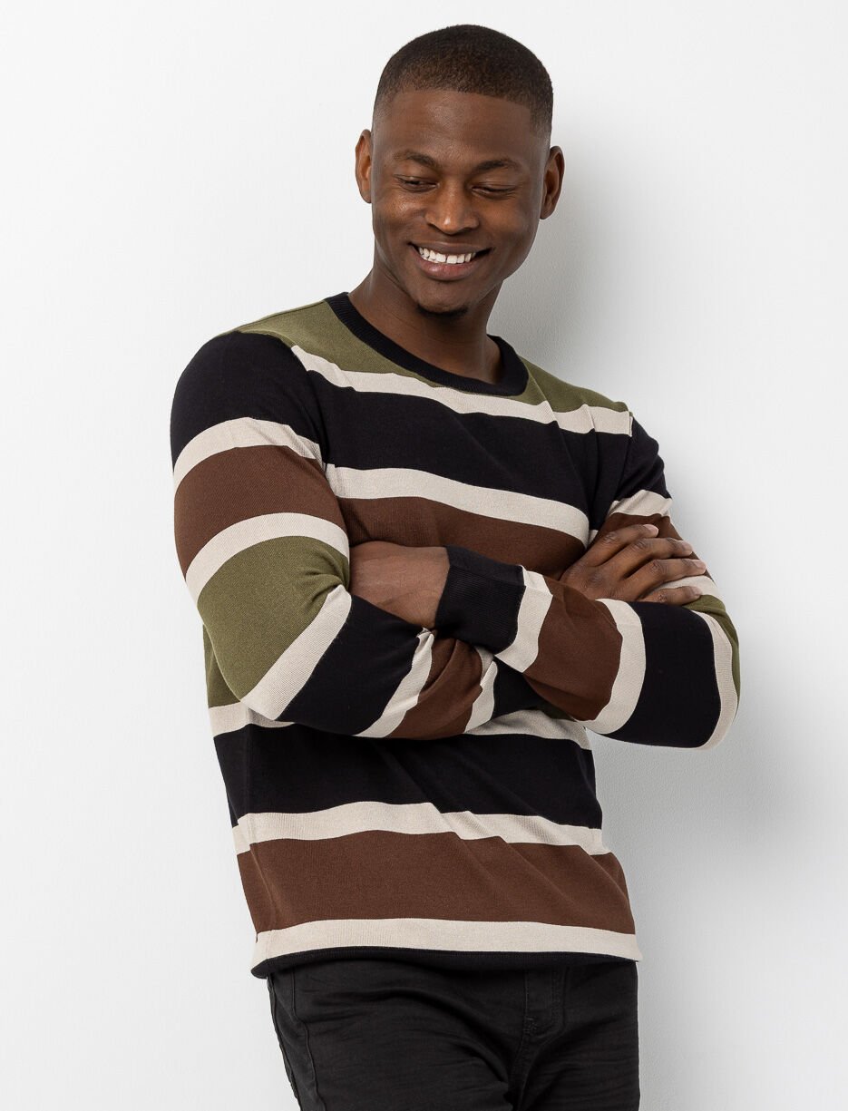 Chandail en tricot à rayures