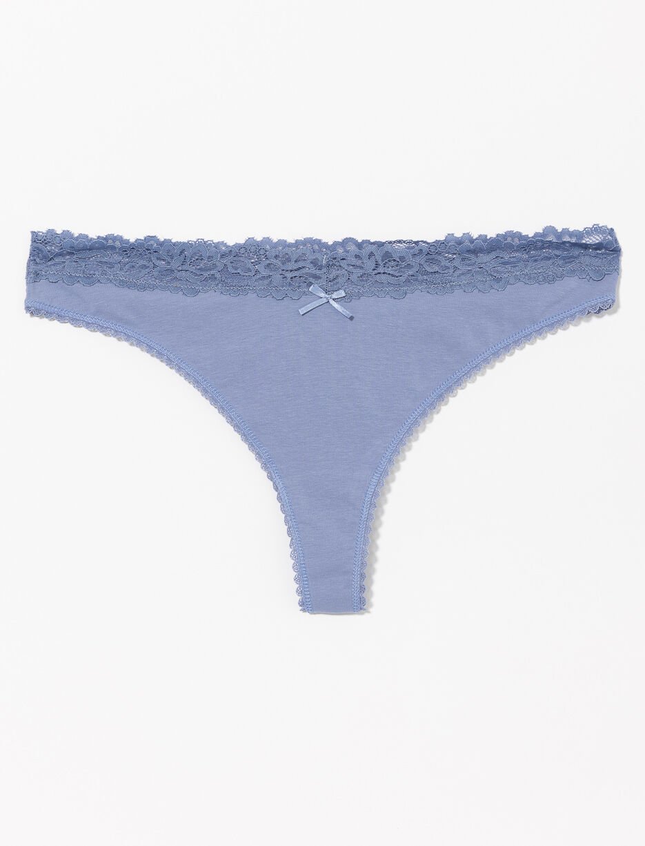 Culotte tanga à taille dentelle