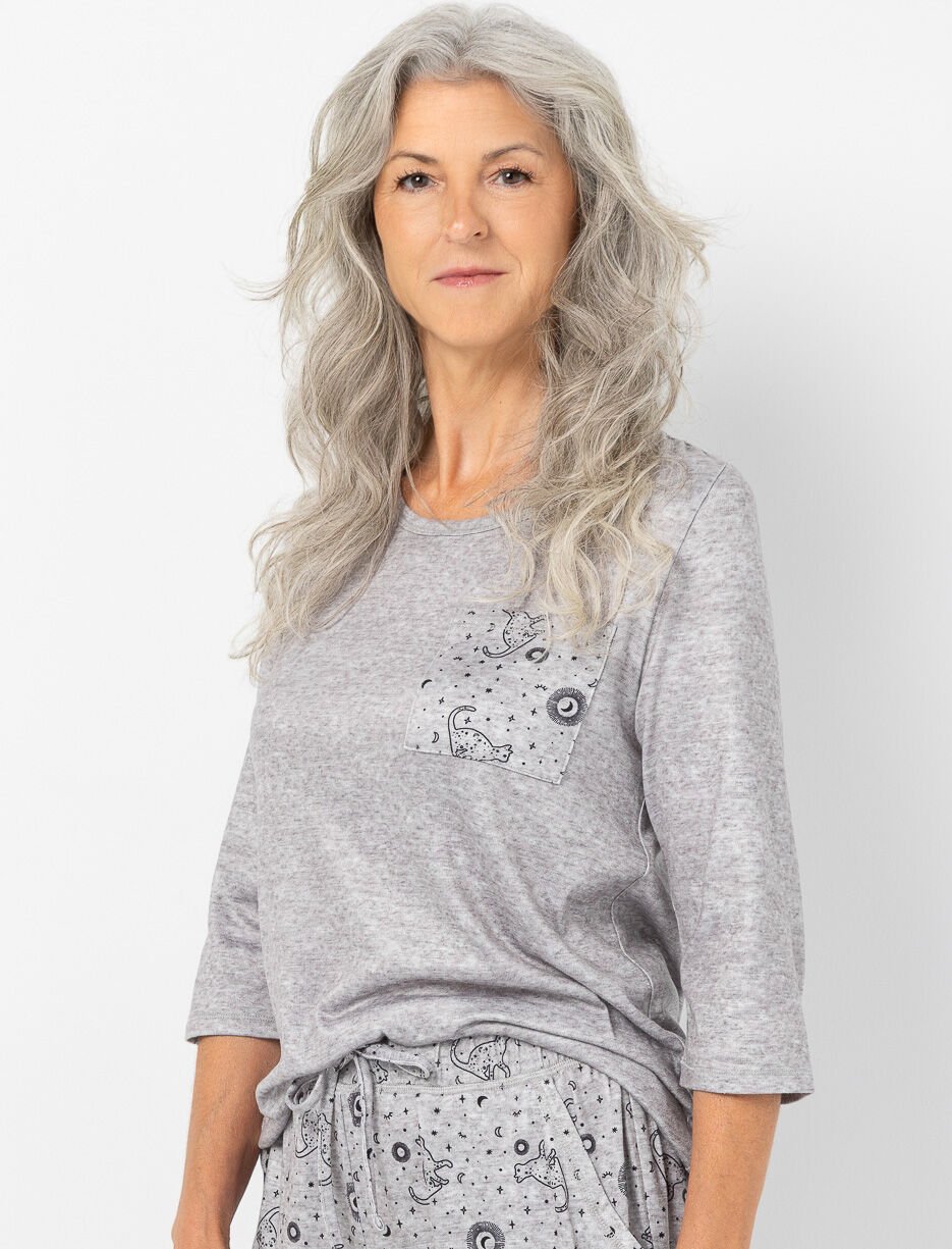 T-shirt de pyjama à manches 3/4