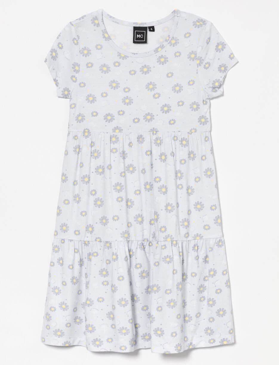 Robe manches courtes &agrave; motifs