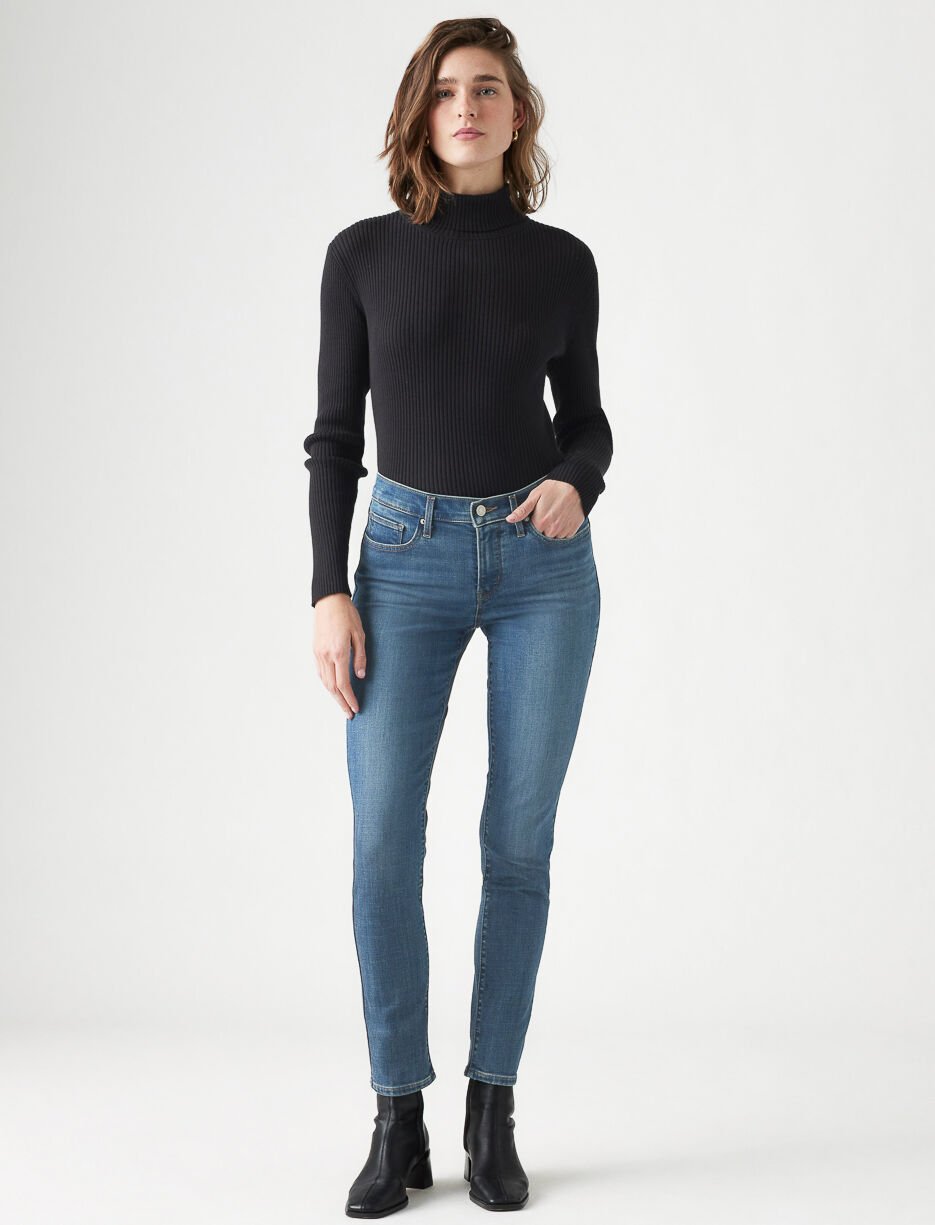 Jean skinny &agrave; taille r&eacute;guli&egrave;re