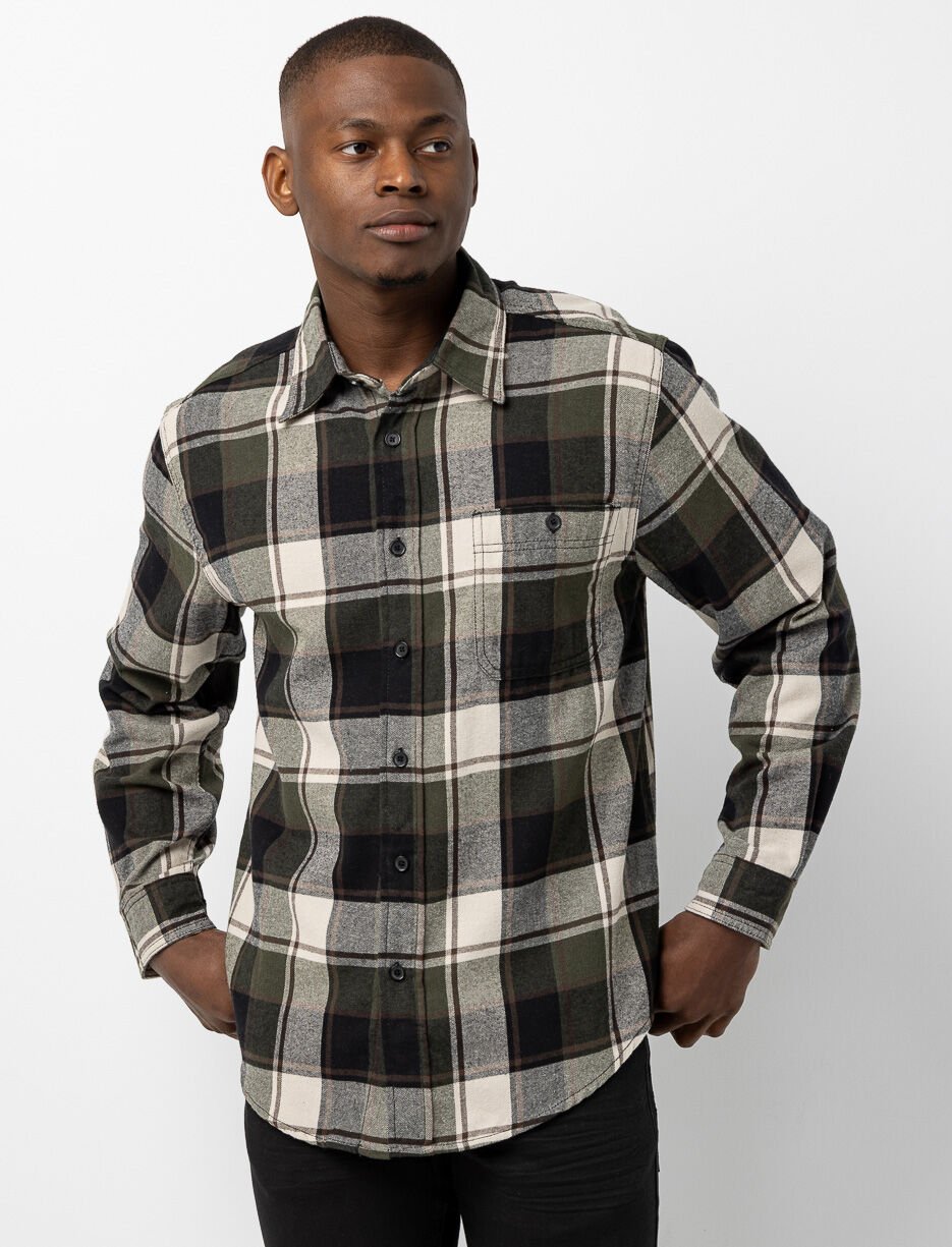 Chemise à carreaux en flanelle