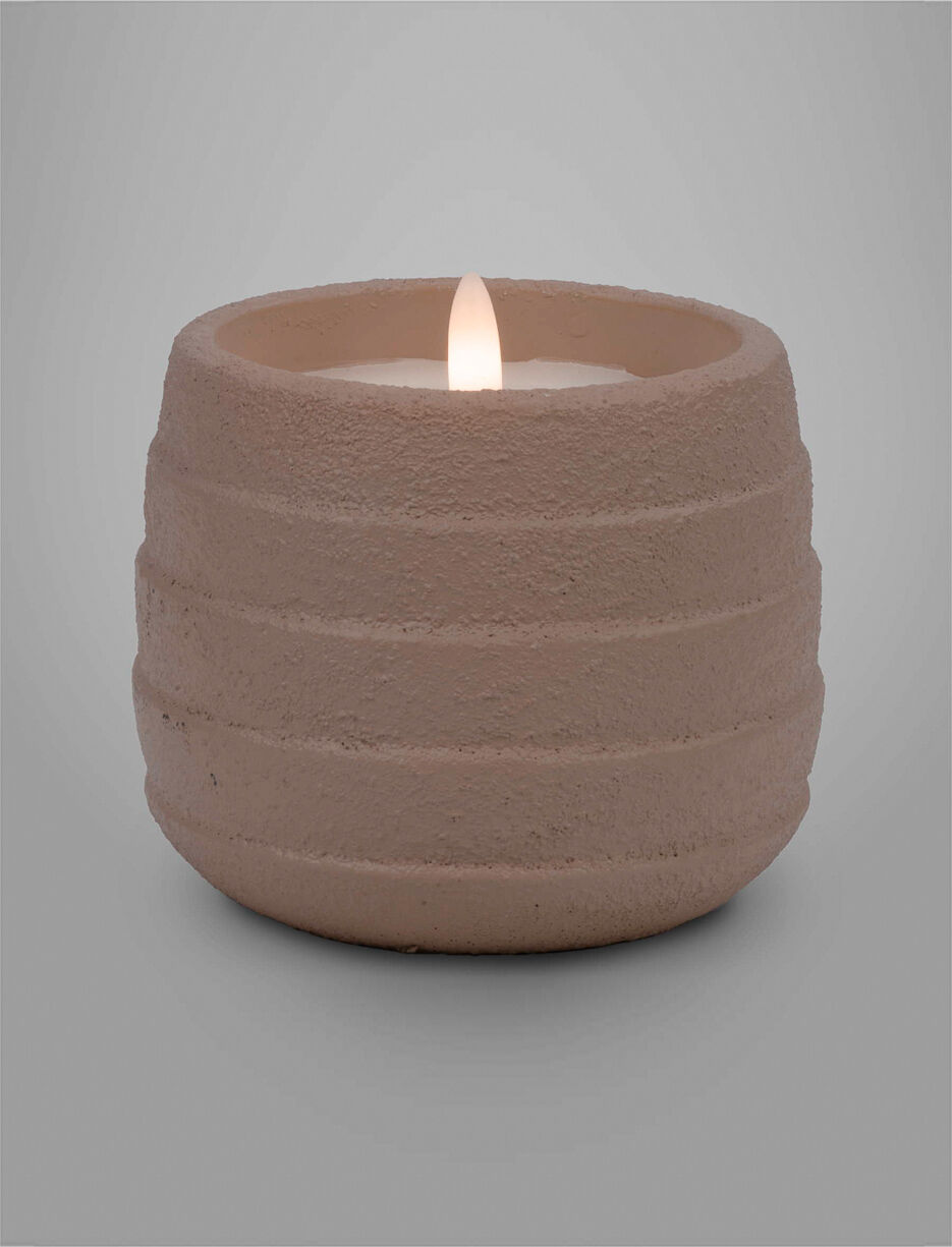 Bougie DEL en pot de céramique