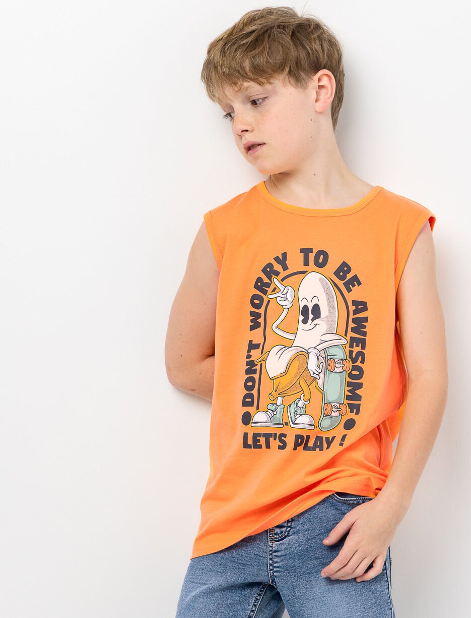 Camisole en coton bio imprimée