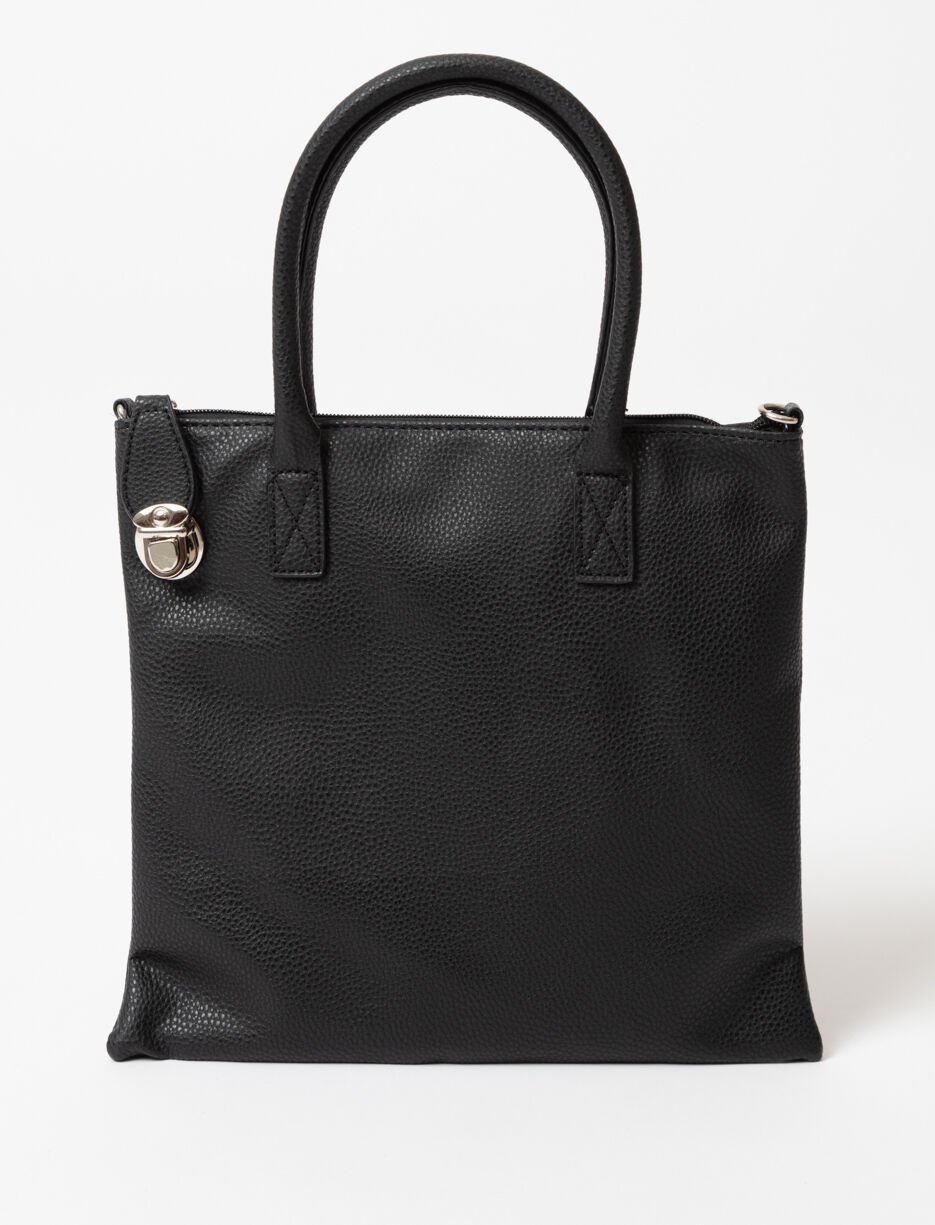 Sac en faux cuir à ganse et bandoulière