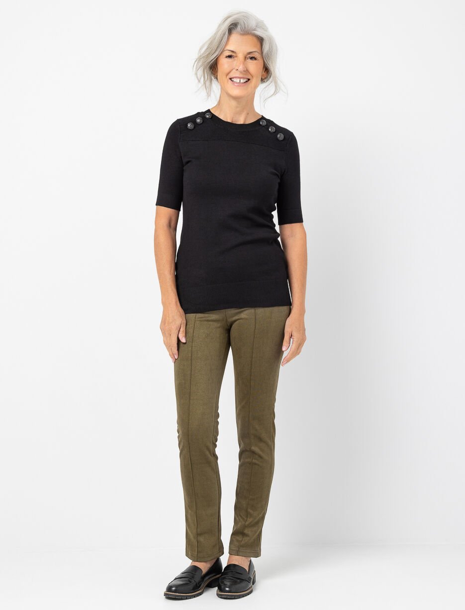 Pantalon skinny en faux suède Pantalon skinny en faux suède