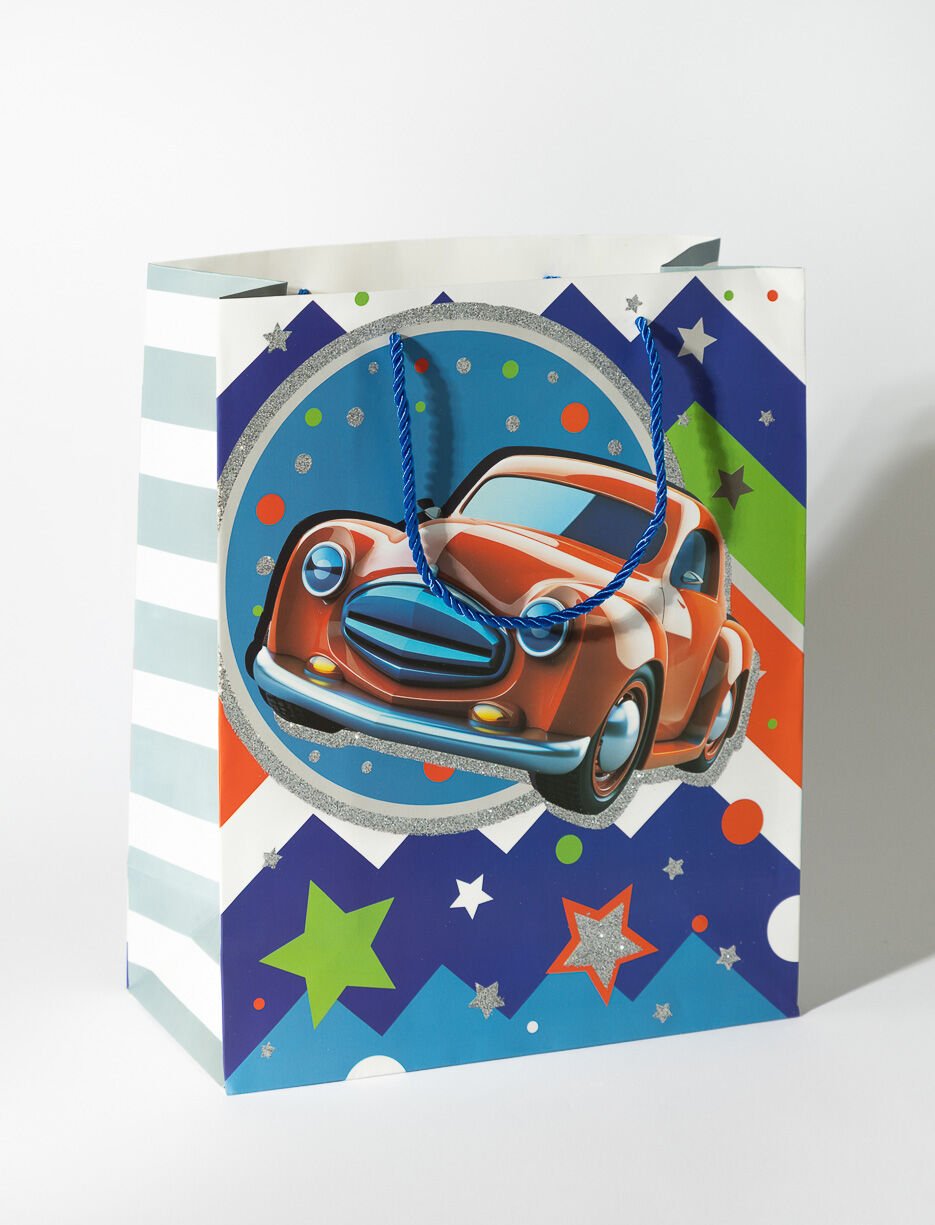 Sac cadeau imprim&eacute; moyen