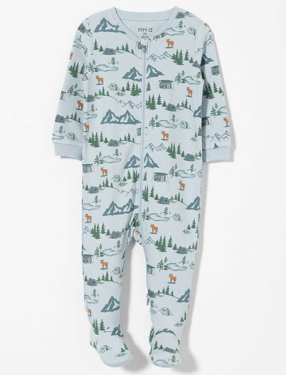 Printed onesie PJ with Anti-slip Feet