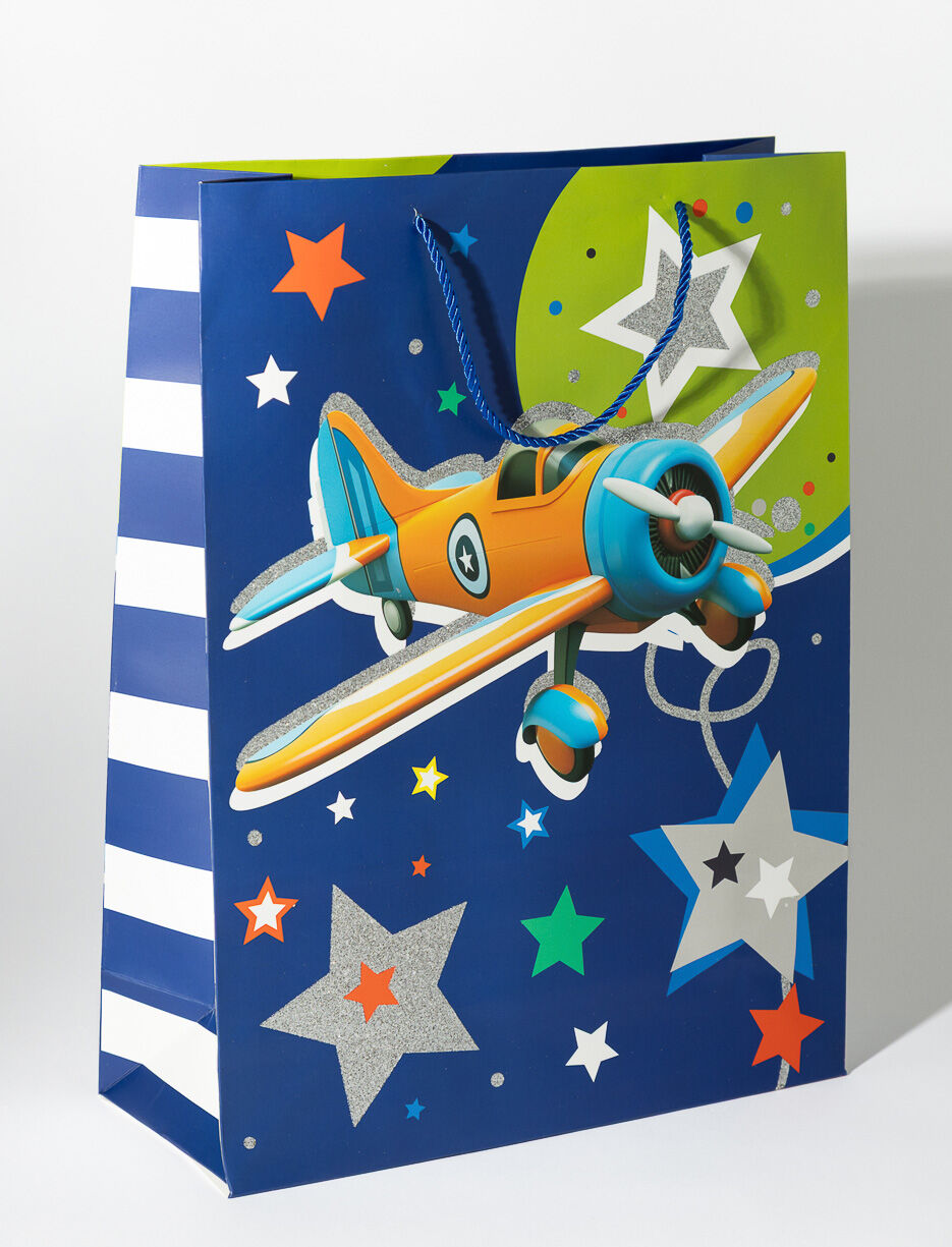 Sac cadeau imprim&eacute; grand