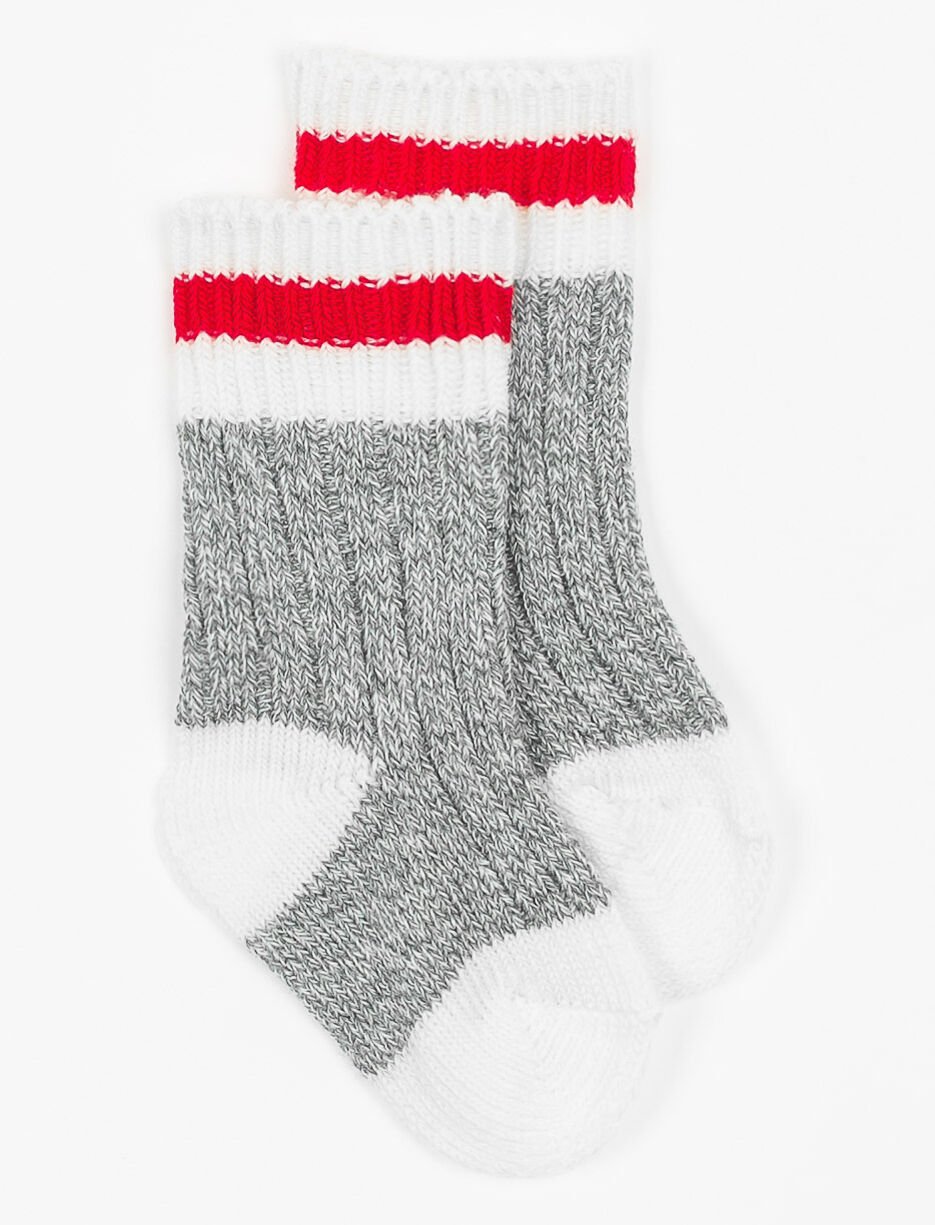 Chaussettes à rayures contrastantes