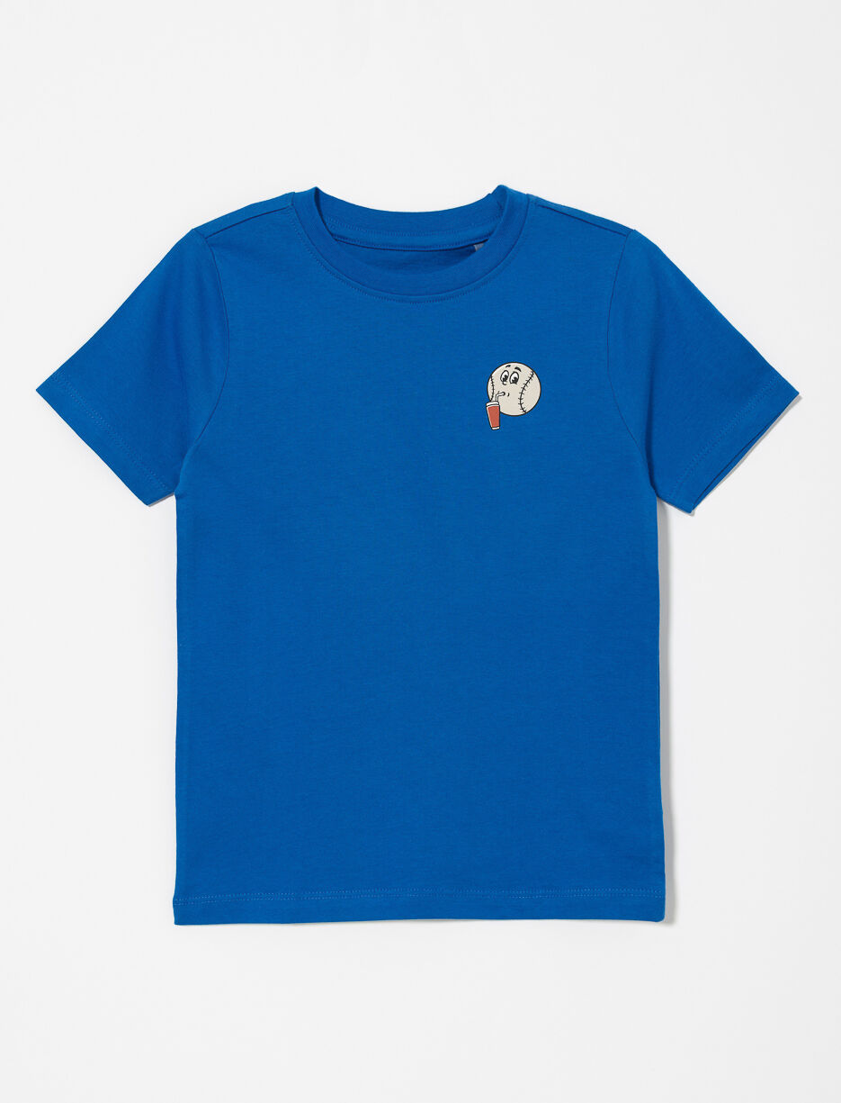 T-shirt imprimé au dos en coton bio - petit garçon