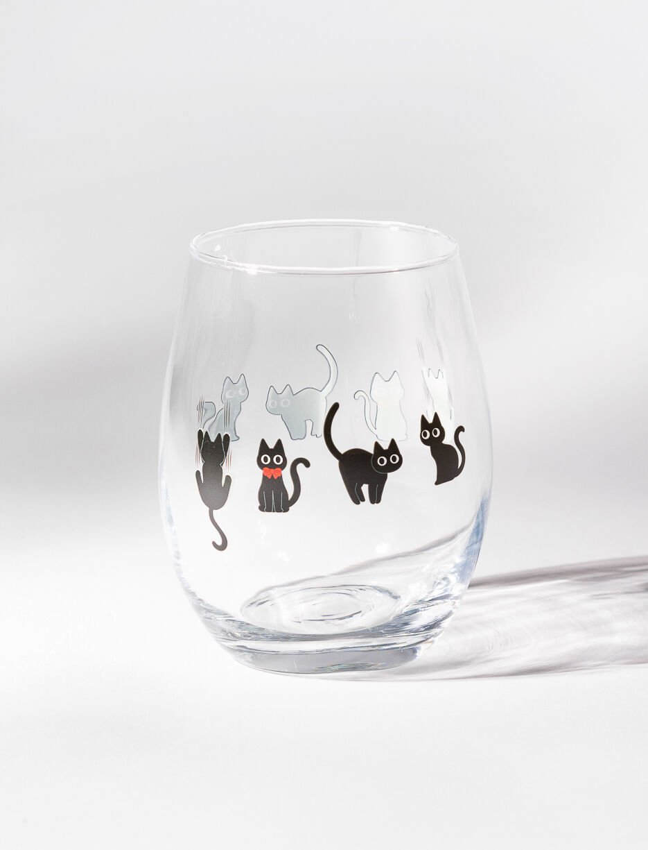 Verre &agrave; vin sans pied chats