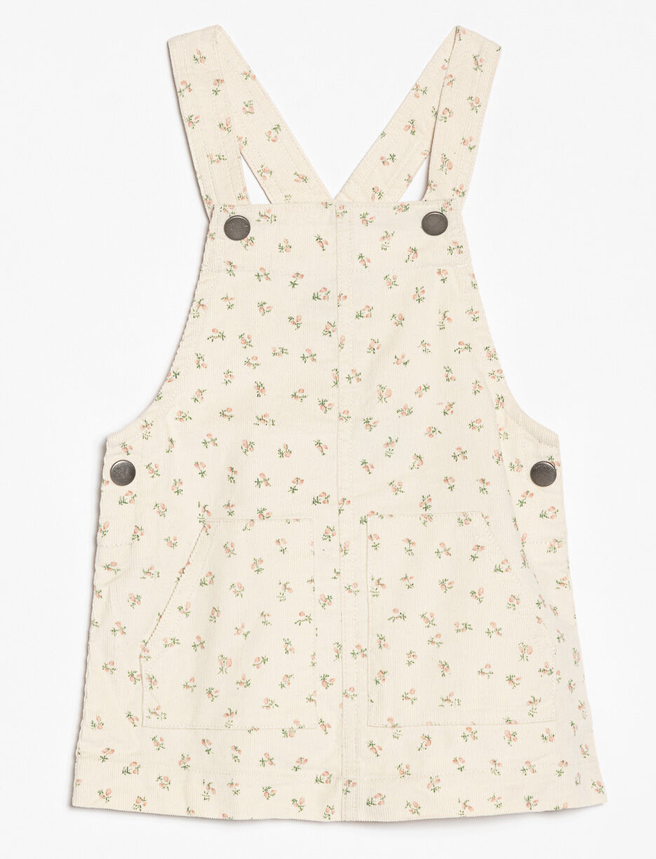 Jumper fleuri en velours côtelé