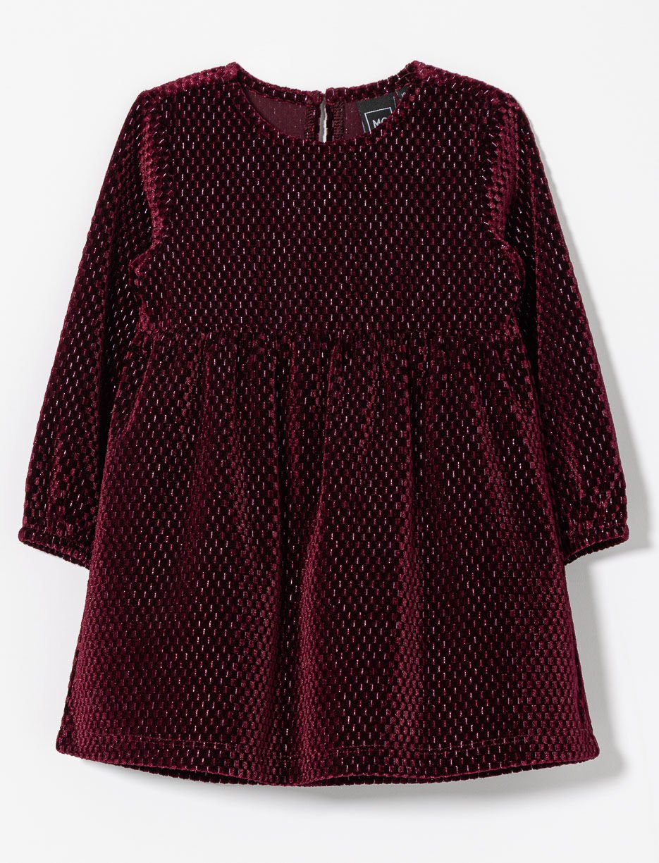 Shiny Dress with Fitted Waist - Baby Girl