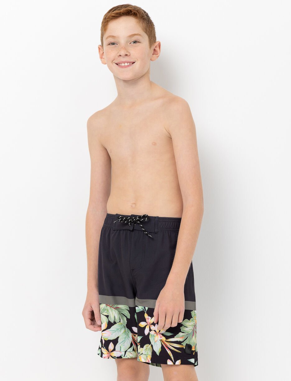 Boardshort imprimé à taille élastique