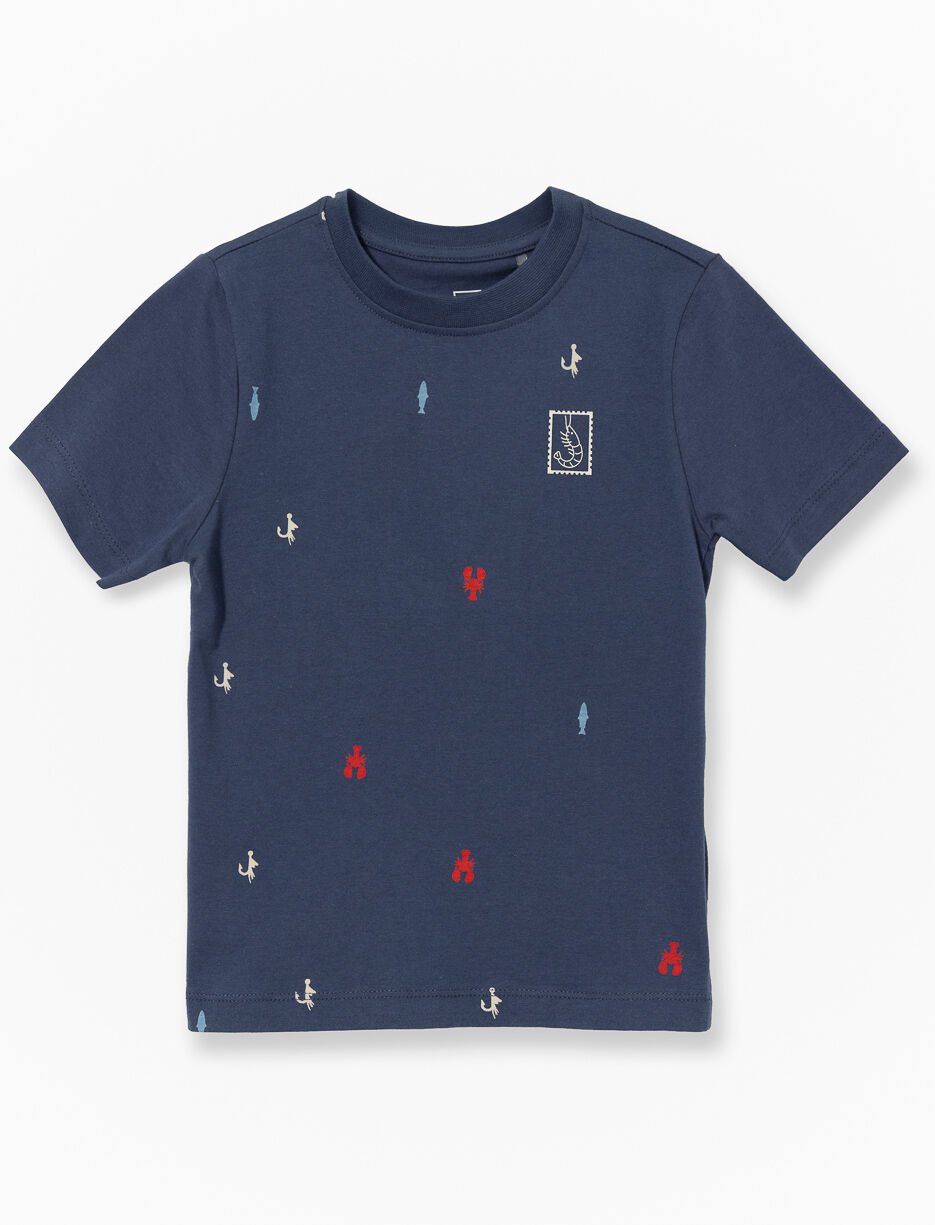 Printed Organic Cotton T-shirt - Little Boy