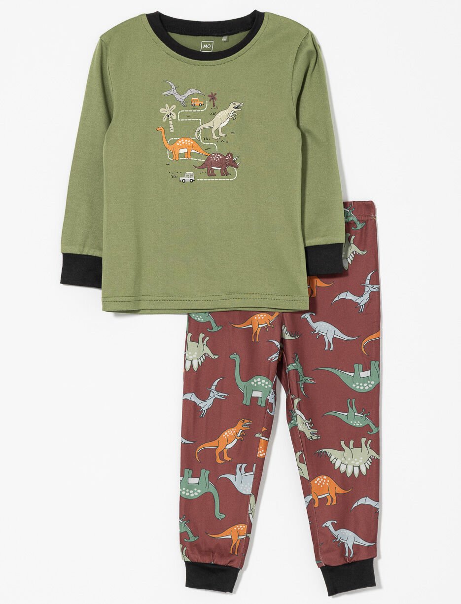 Pyjama 2 pièces à imprimé dinosaures