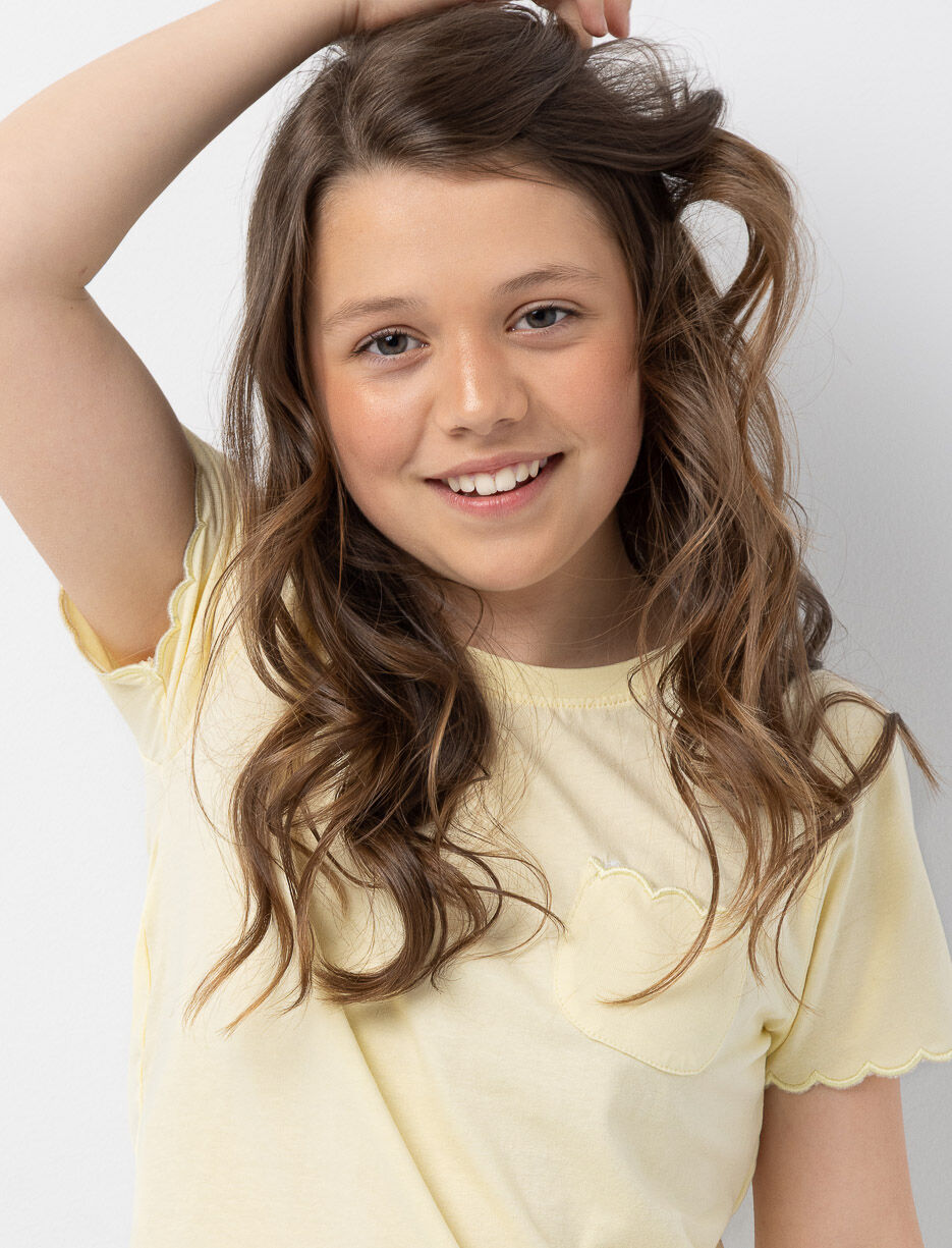 T-shirt uni à poche