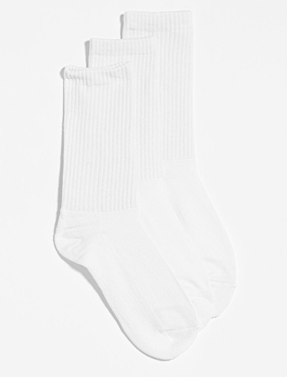 Chaussettes mi-mollet unies - paquet de 3