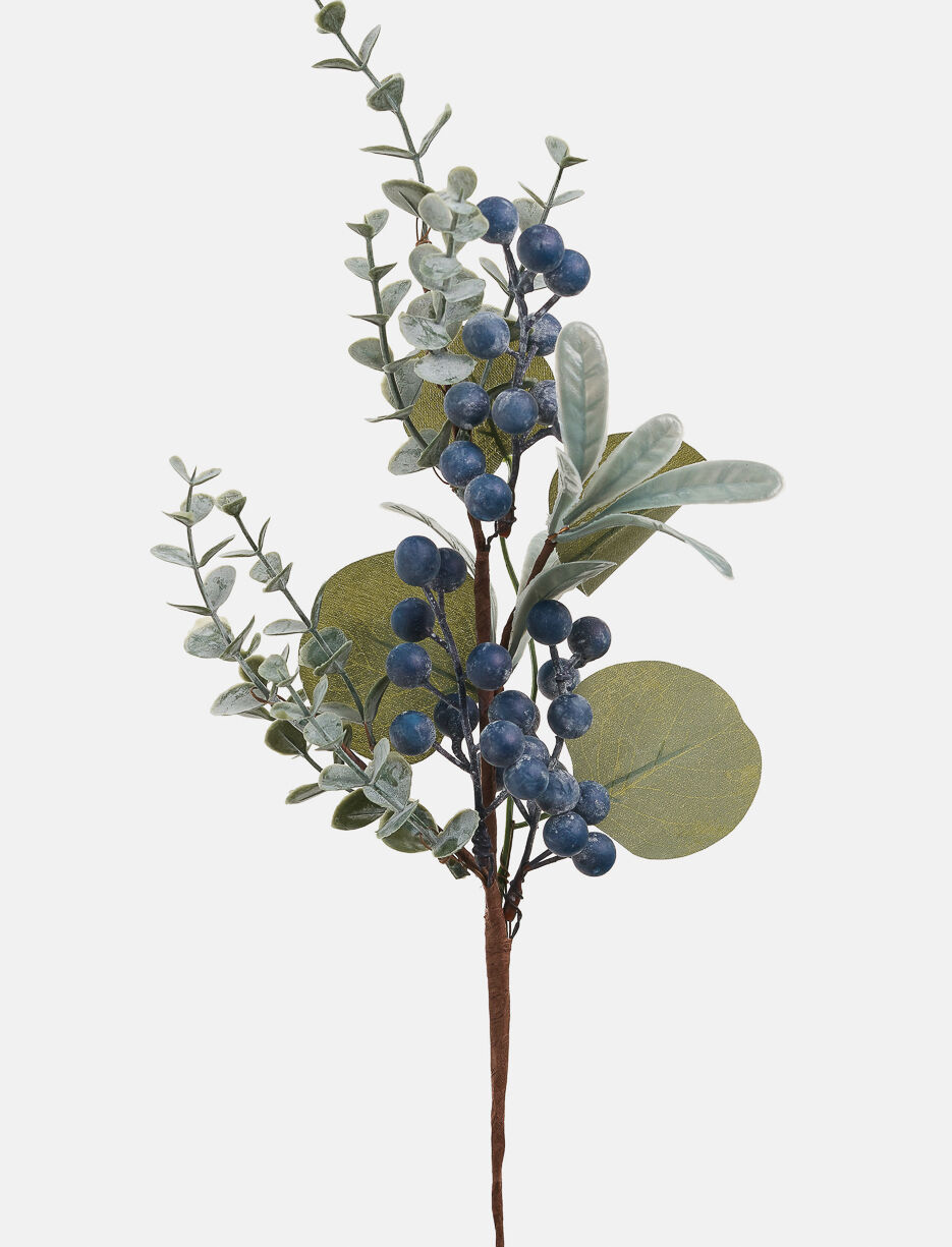 branche artificielle de bleuet et feuillage branche artificielle de bleuet et feuillage