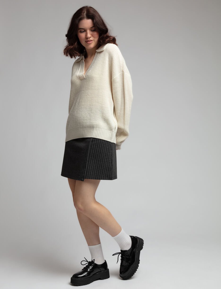 Chandail de tricot &agrave; col Johnny