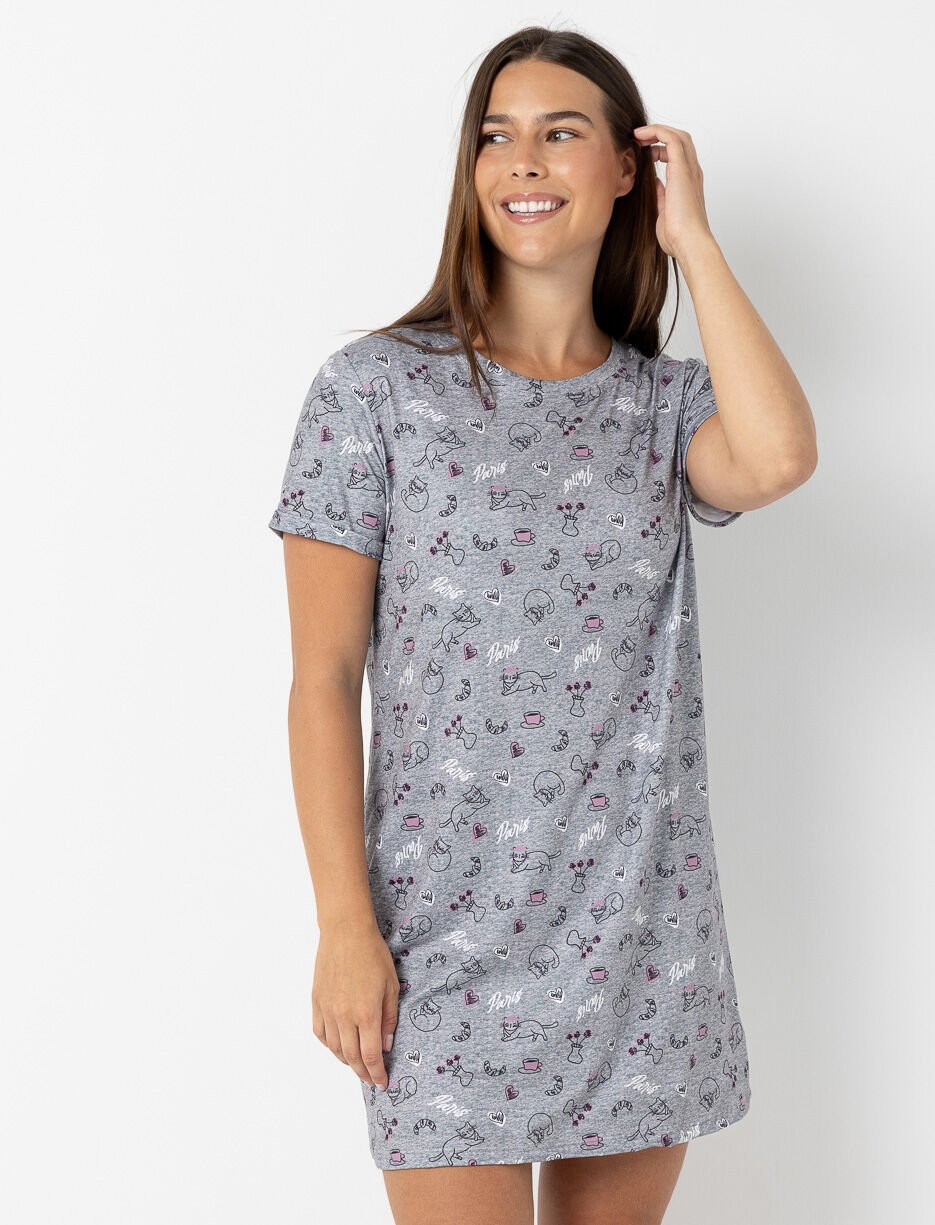 Chemise de nuit imprimée