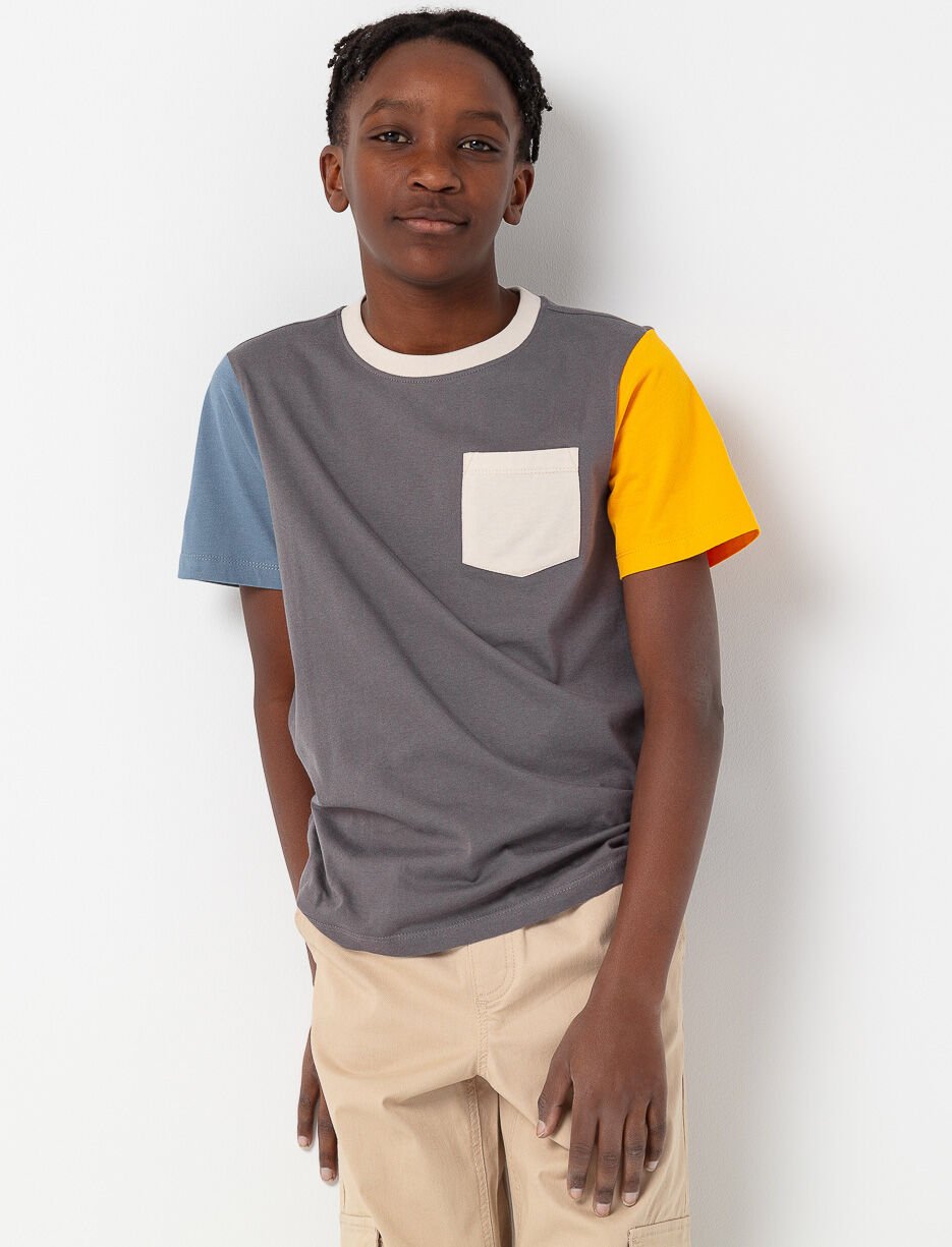 T-shirt à blocs de couleurs