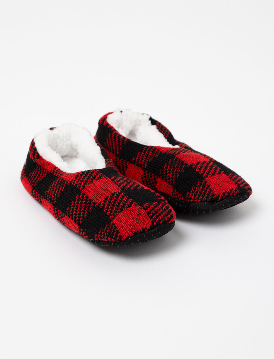 Pantoufles en tricot doublées