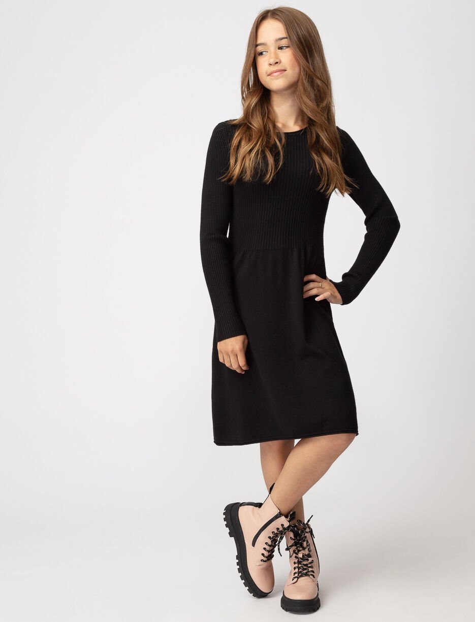 Robe en tricot à manches longues