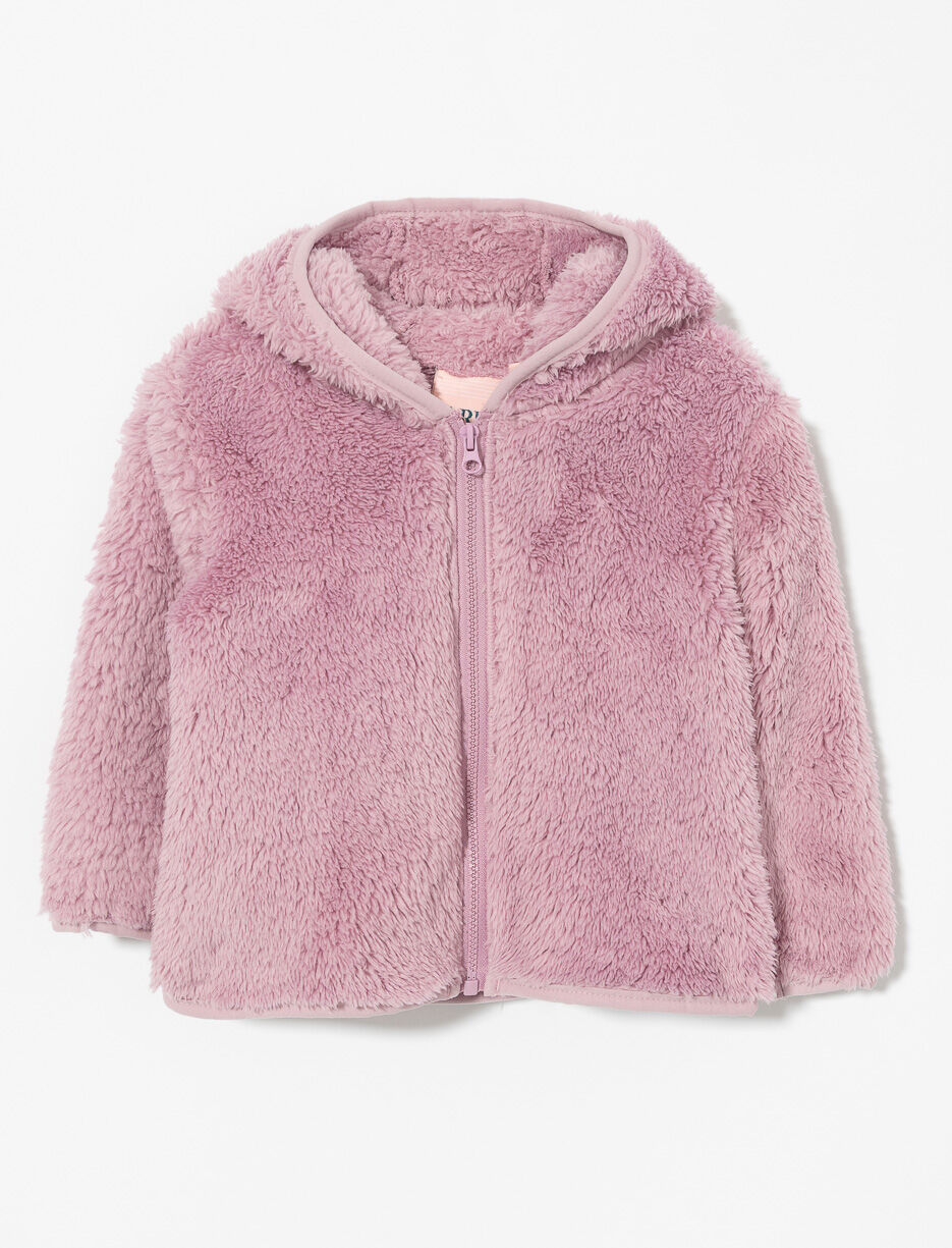 Veste zippée en peluche avec oreilles
