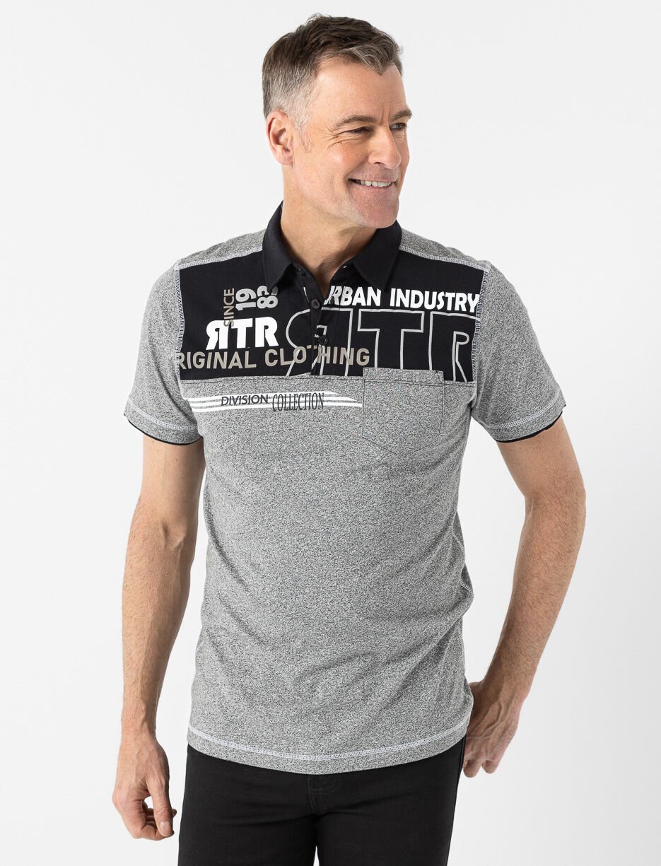 Graphic Polo with Pocket