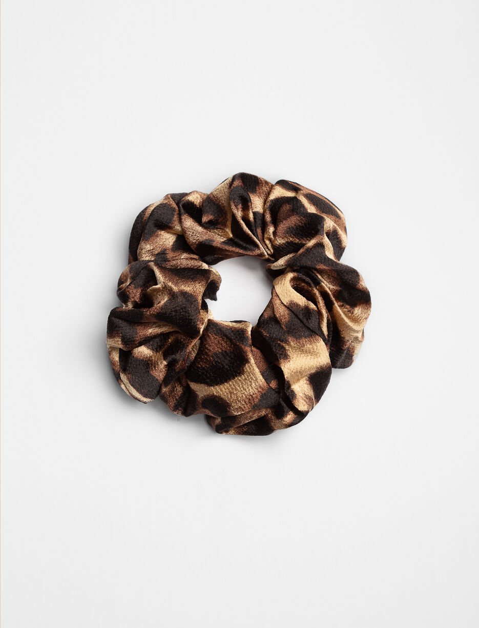 Chouchou satiné léopard