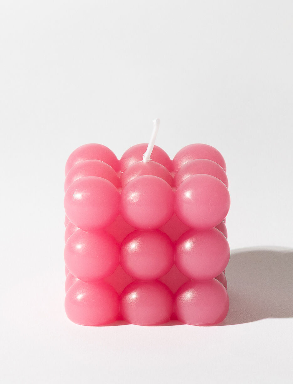 Chandelle bulle rose