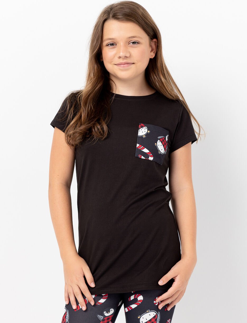 Tunique à poche imprimée Noël