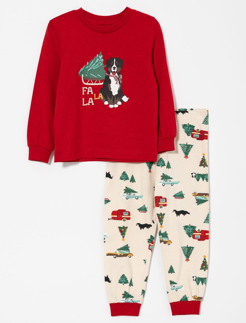 Pyjama 2 pièces de Noël avec imprimé chien