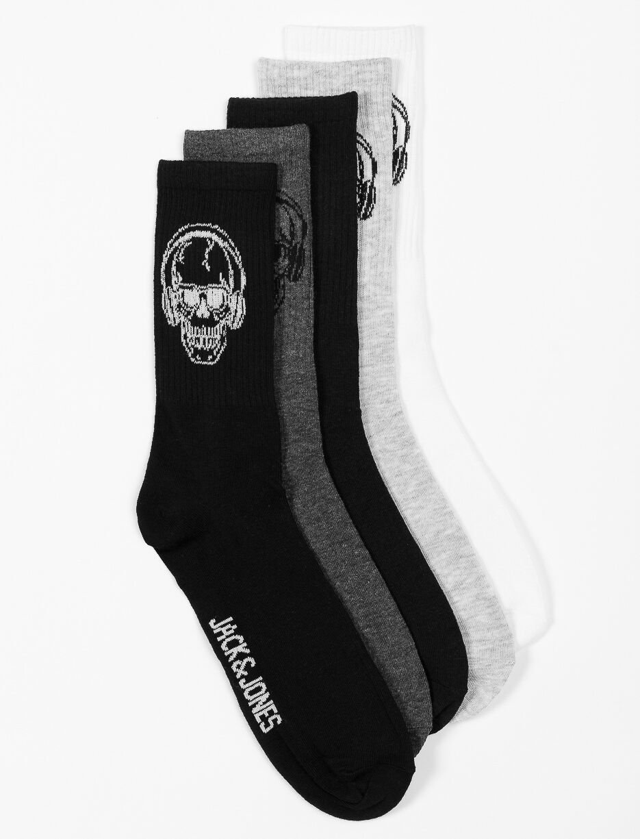 5 paires de bas imprim&eacute;s