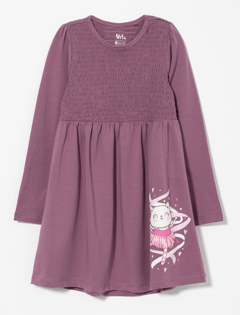 Robe imprimée à nid d'abeille