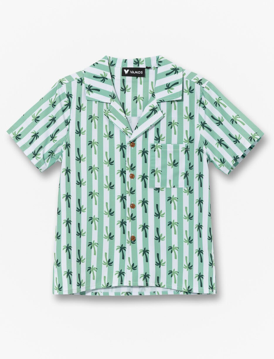 Chemise &agrave; rayures et motif palmiers - petit gar&ccedil;on