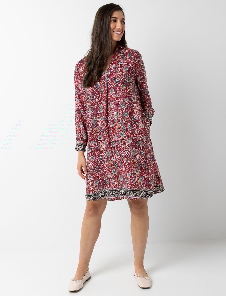 Floral Dress with Side Pockets