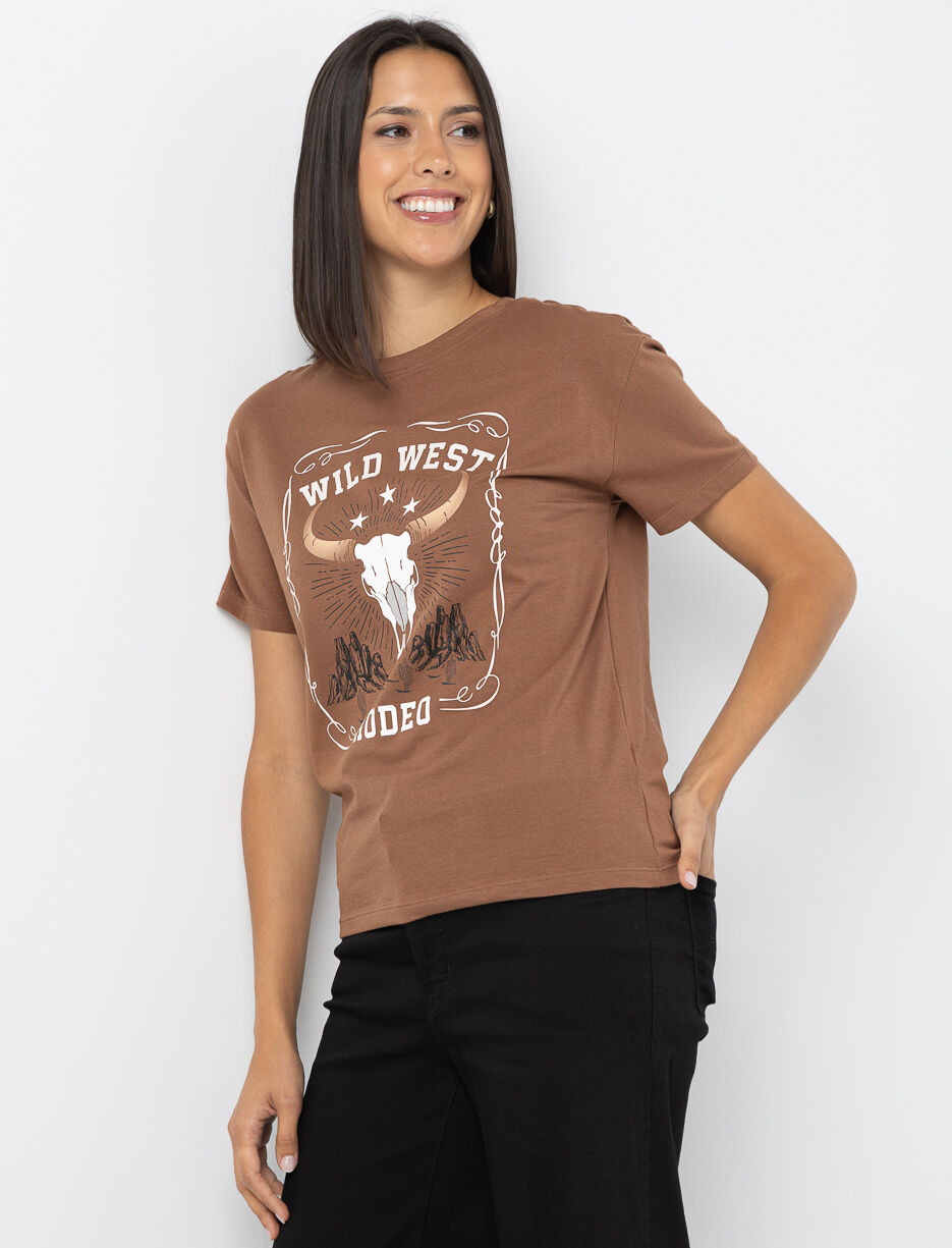 T-shirt imprimé à col rond