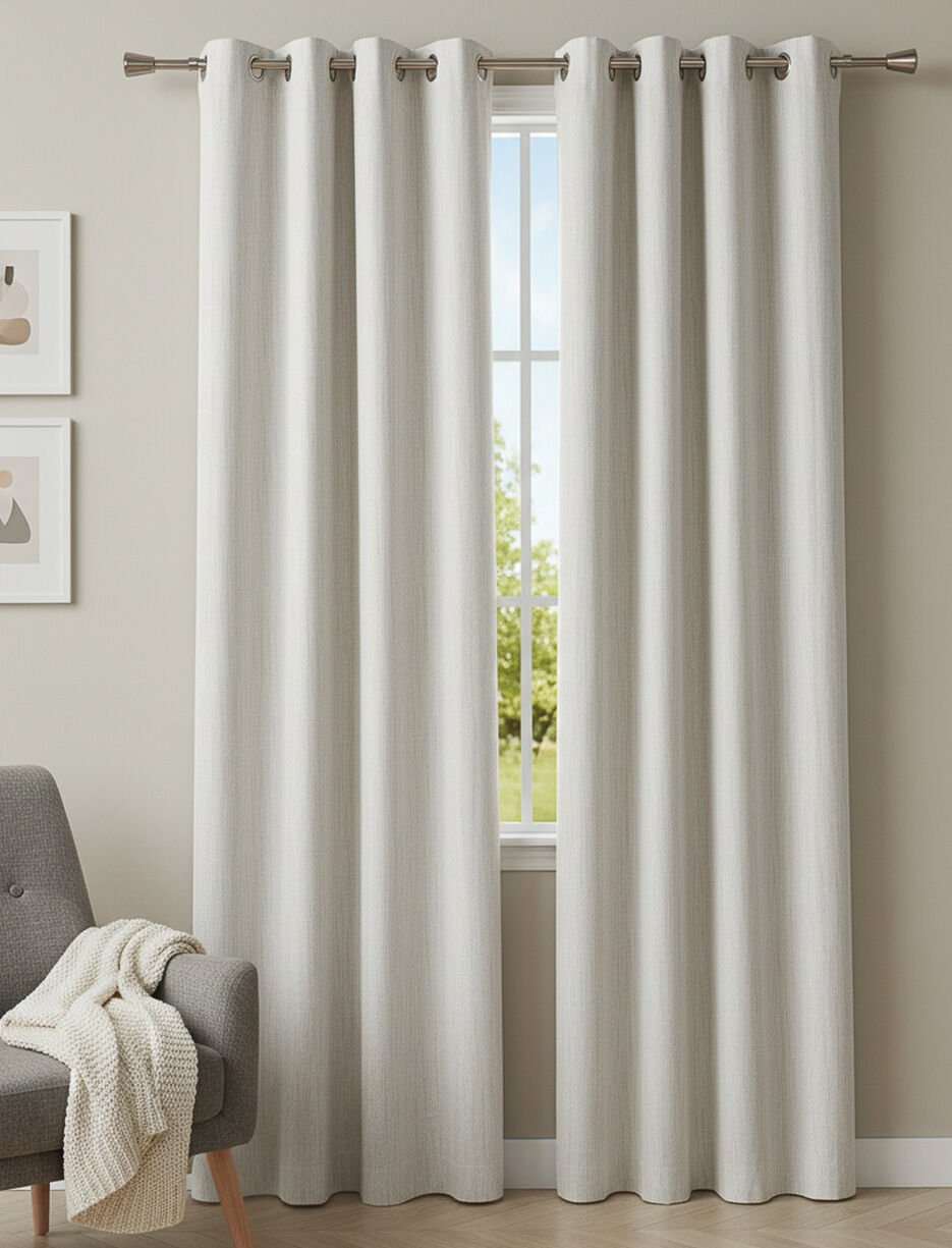 Panneau de rideau coupe-lumi&egrave;re textur&eacute;