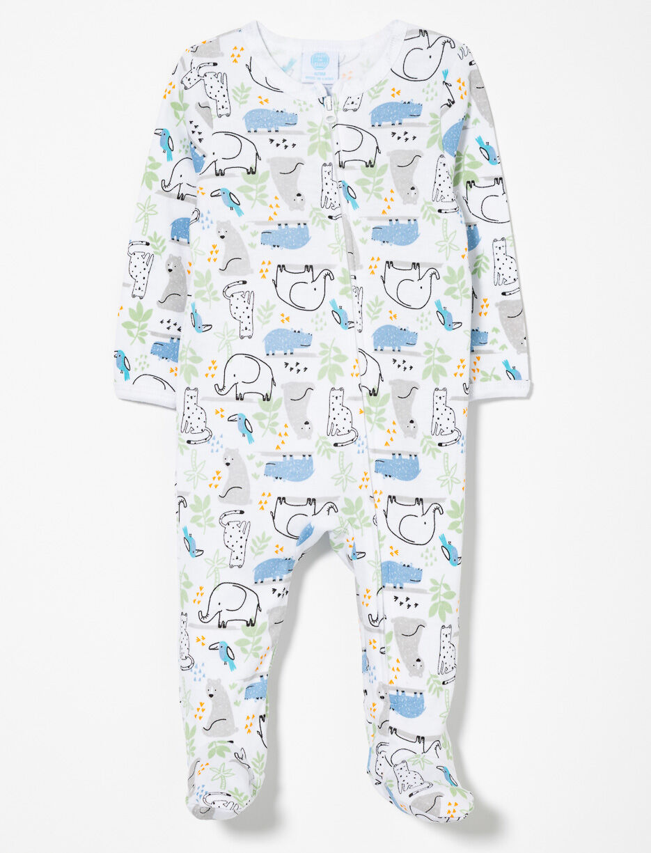 Onesie PJ with Animal Print