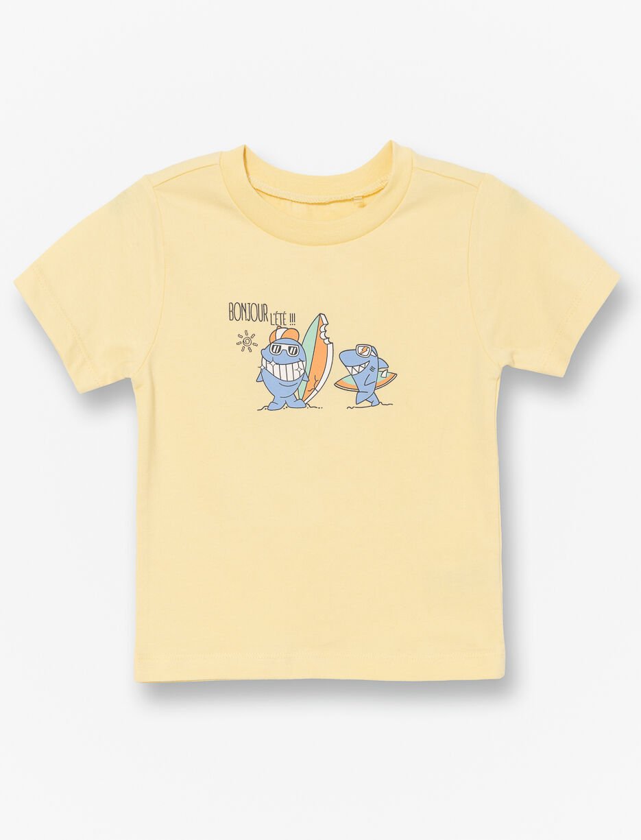 T-shirt imprim&eacute; &agrave; col rond