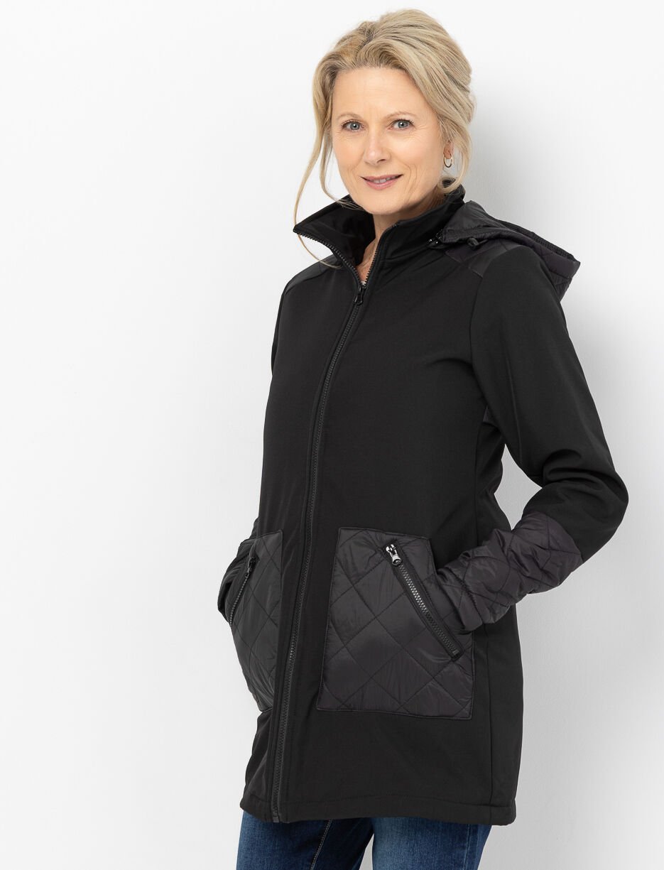 Mid-season Jacket with Quilted Pockets Mid-season Jacket with Quilted Pockets