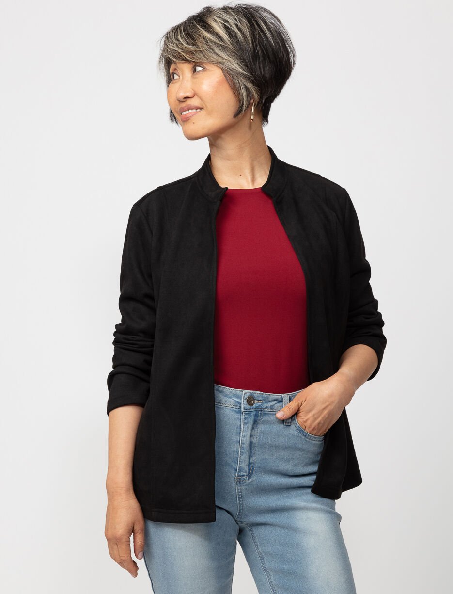 Faux-suede Blazer