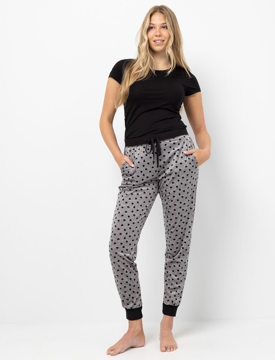 Pantalon de pyjama imprimé à taille élastique