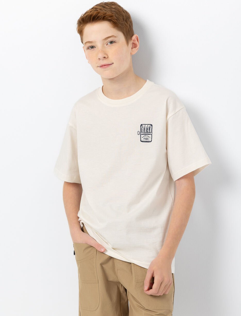 T-shirt en coton bio imprimé au dos