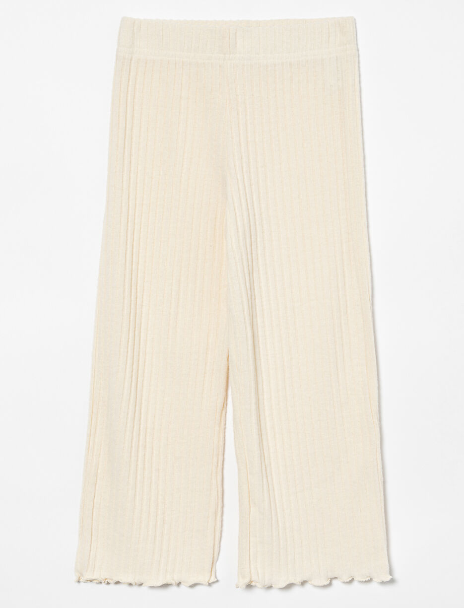 Ribbed Elastic Waist Pants - Little Girl