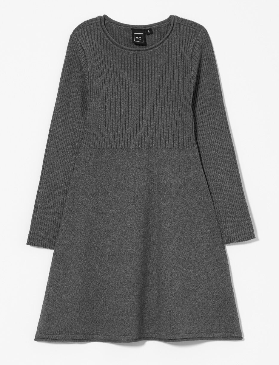 Solid Long-sleeve Dress